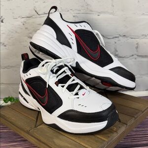 Nike Air Monarch IV Men's White, Black, and Red Training Shoes NIB